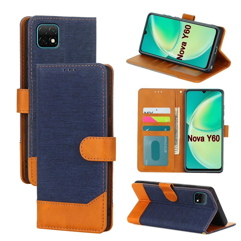 

NovaY60 Phone Case For Huawei Nova Y60 Y 60 Cover Flip Leather Wallet Magnetic Card Protective Book For Huawei Wukong-L29A Case