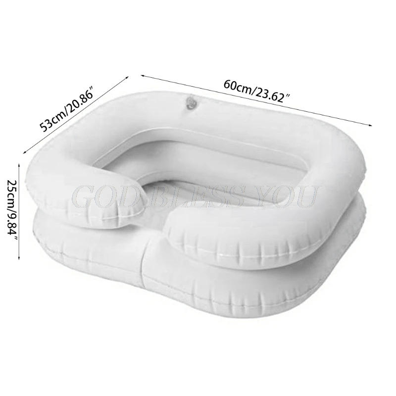 

Inflatable Shampoo Basin for the Disabled Elderly Portable Hair Washing Basin Drain Tube Bed Rest Nursing Aid Sink Drop Shipping