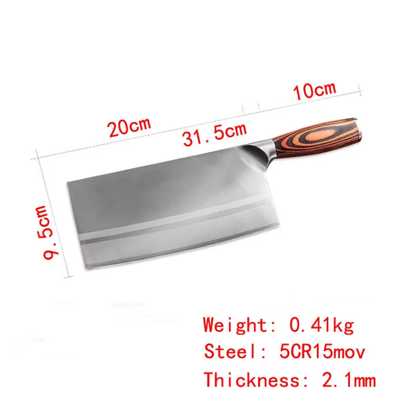 Кухонный нож бытовой из нержавеющей стали для шеф-повара мясорубки КИТАЙСКИЙ