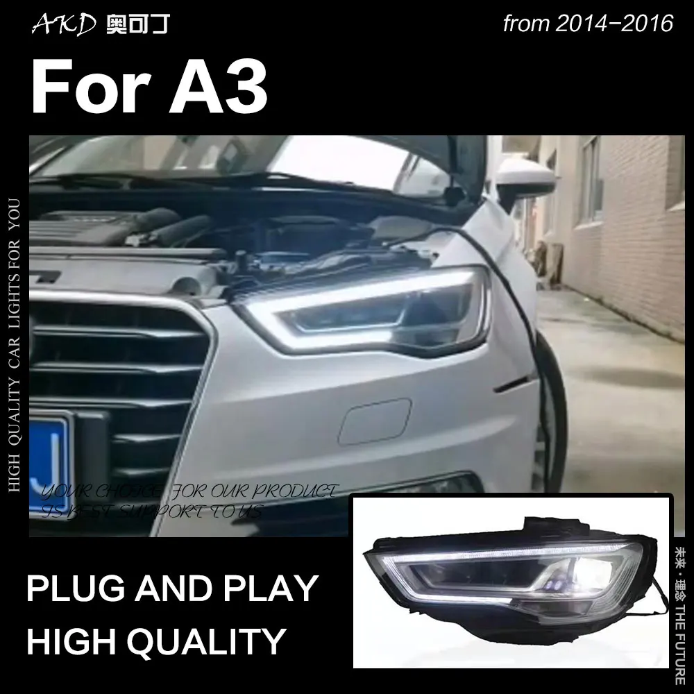 АКД Автомобиль Стайлинг фара для Audi A3 фары- S3 светодиодный фары DRL HID фара биксеноновые фары аксессуары