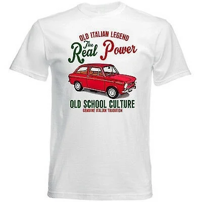 

VINTAGE ITALIAN CAR FIAT 850 - NEW COTTON T-SHIRT