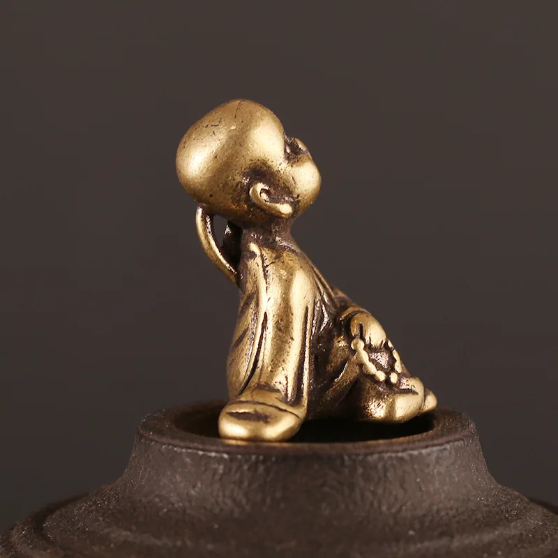 Брелоки из чистой меди маленькие подвески винтажные латунные со статуей Будды