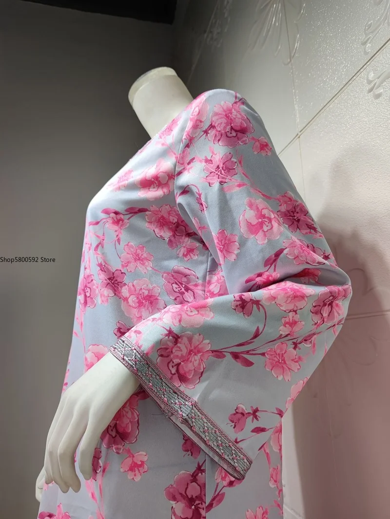 Женское Цветочное платье-хиджаб розового цвета | Женская одежда