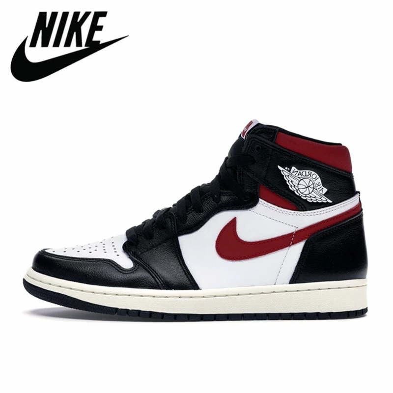 

Authentic Original Air AJ 1 Mid Chicago Toe Black Metallic Gold Men Shoes Women Basketball High Light Smoke Grey Milan