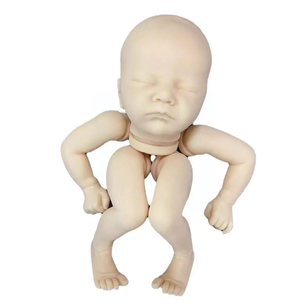

18 Inch Sleeping Rebirth Doll Mini Stuffed Doll Toy Lifelike Kids Toy Unfinished Doll Kits with Body For Kid Toy Q6P7