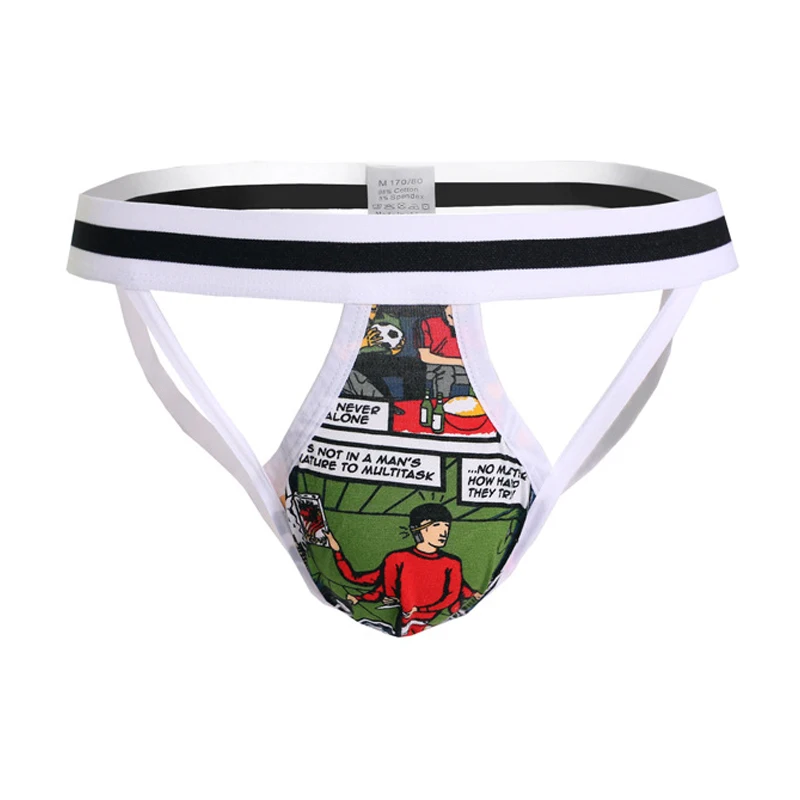 Джоки мужские камуфляжные с низкой посадкой стринги из хлопка бандаж бикини