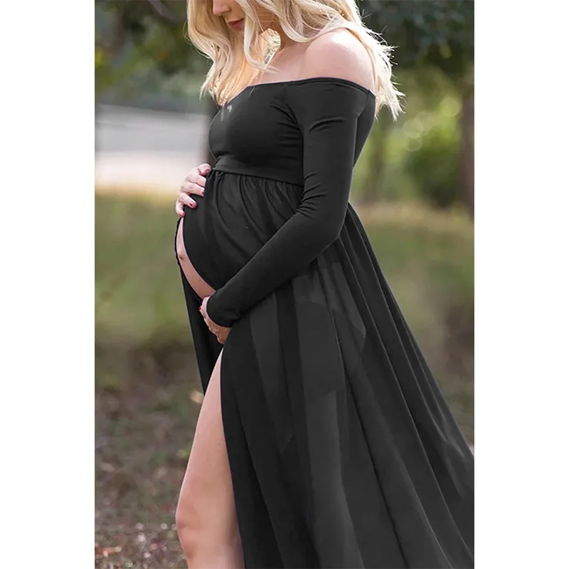 

Maternity Dresses For Photo Shoot Tailing Pregnancy Dress Photography Props Maxi Gown Dresses for Pregnant Women Clothes