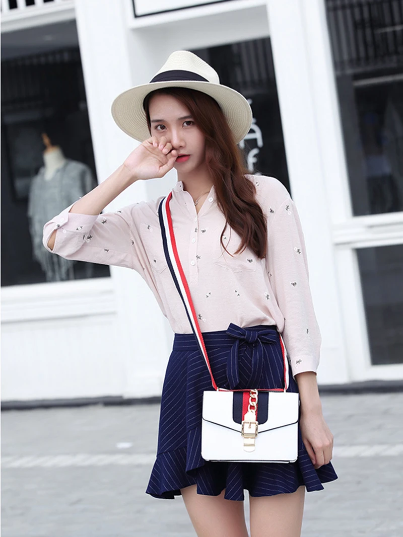 Новые маленькие сумки через плечо из искусственной кожи Женская красочная сумка