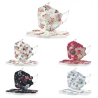 Шарф флаг Косплэй, 50 шт в наборе, 4 слоя одноразовые подгузники с цветочным принтом дизайнерские многоразовые бандана праздничный Косплэй аксессуар элегантный