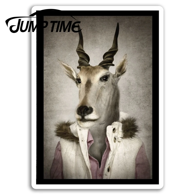 Время скачка для стильной антилопы виниловые наклейки дикие животные забавная
