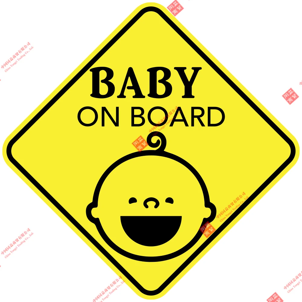 

Creative Baby on Board Smile Face Vinyl Sticker Car Truck Window Decal Child Sign USA Motorcycle Laptop Waterproof Stickers