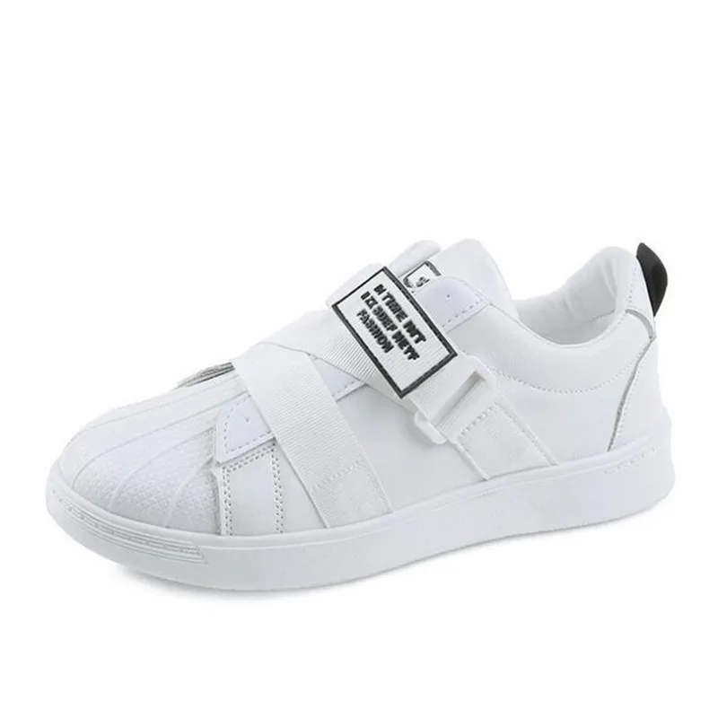 

2021New Style Girls Sneakers Fashion Buckle Light and Comfortable All-match Flat-bottomed Large Size Casual Sneakers Shoes Women