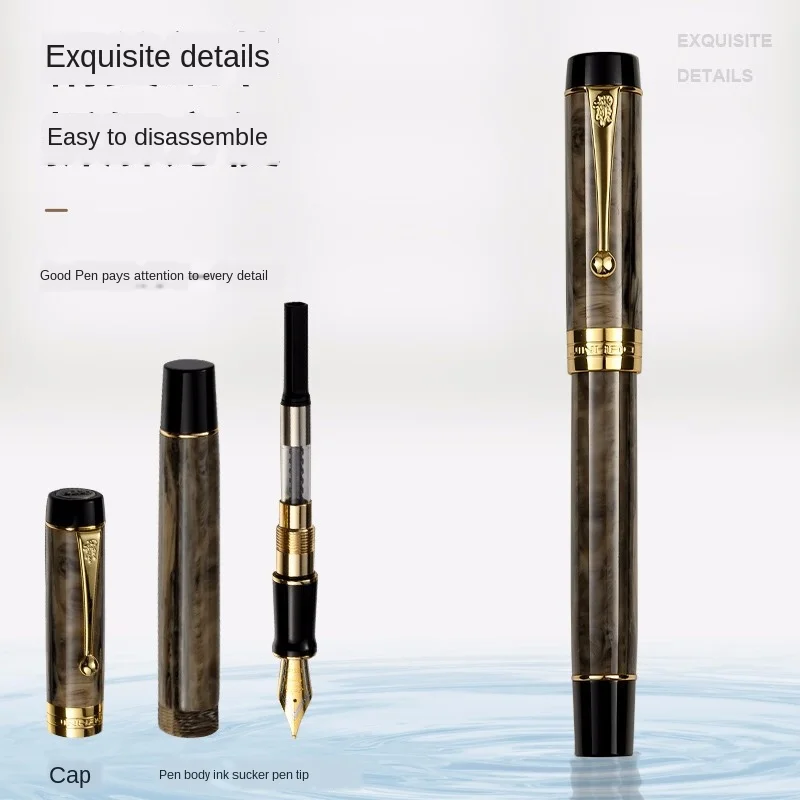 Jinhao 100 Centennial перьевая ручка из смолы 18KGP среднее/изогнутое перо 0 6/1 2 мм с