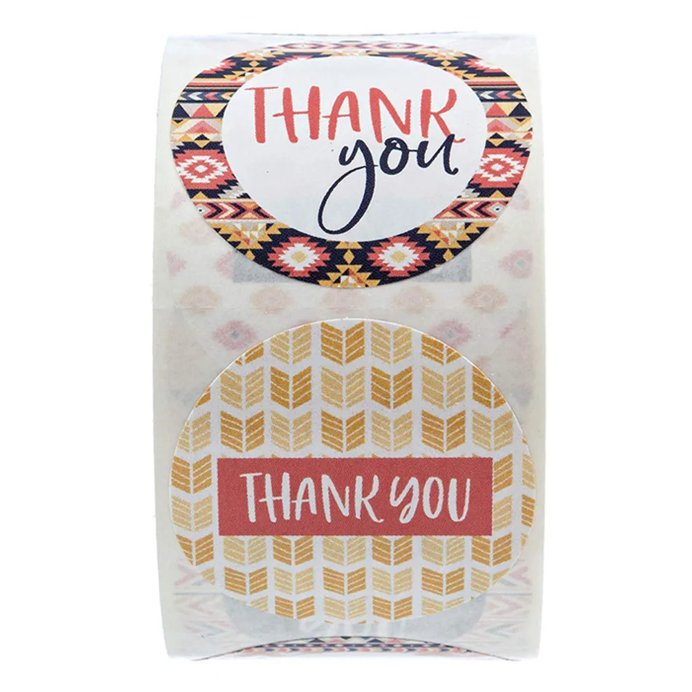 

500pcs/roll Thank You Stickers for Seal Labels 1 Inch Gift Packaging Stickers Birthday Party Offer Stationery Sticker