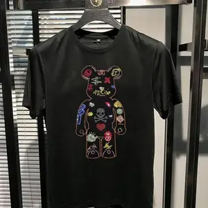 designer tshrit rhinestones brand hip hop men hot drill drop shipping europe style free global shipping