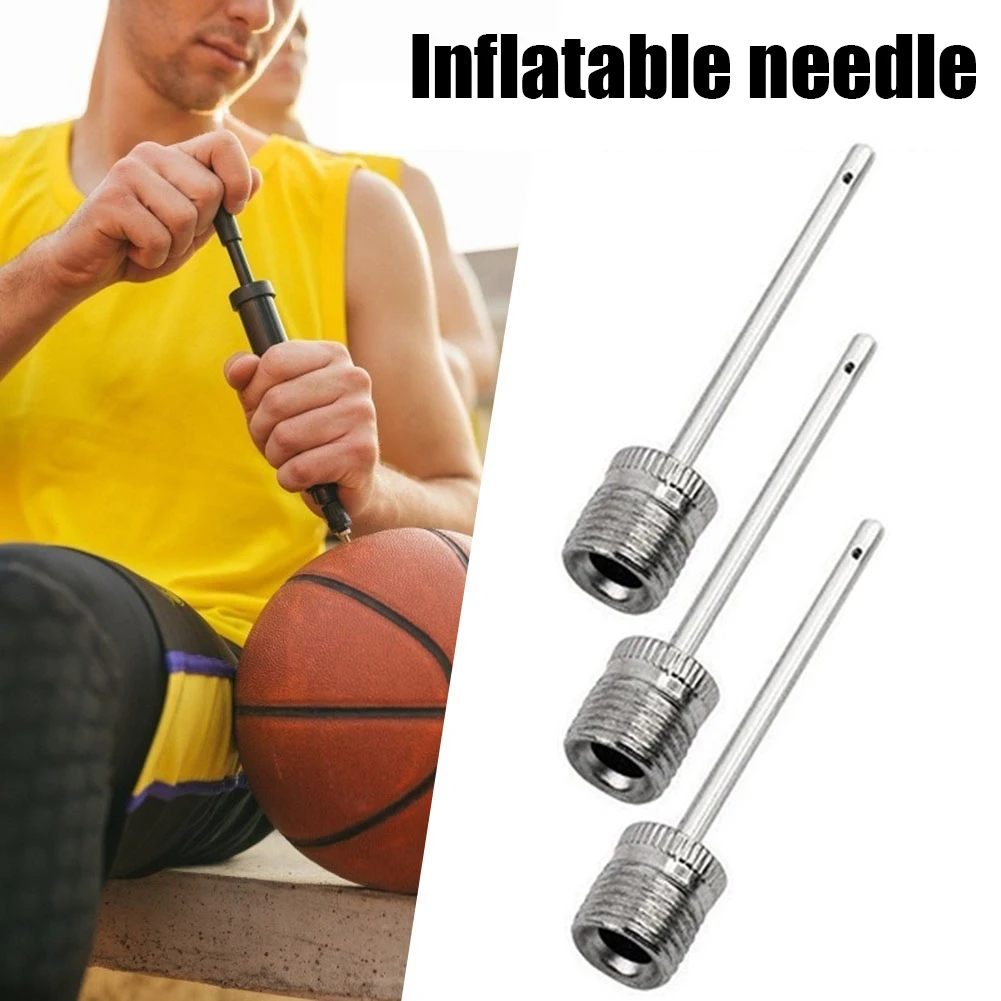 

3pcs Stainless Steel Inflatable Needle Sport Ball Football Basketball Volleyball Inflatable Air Valve Adaptor Pump Needles