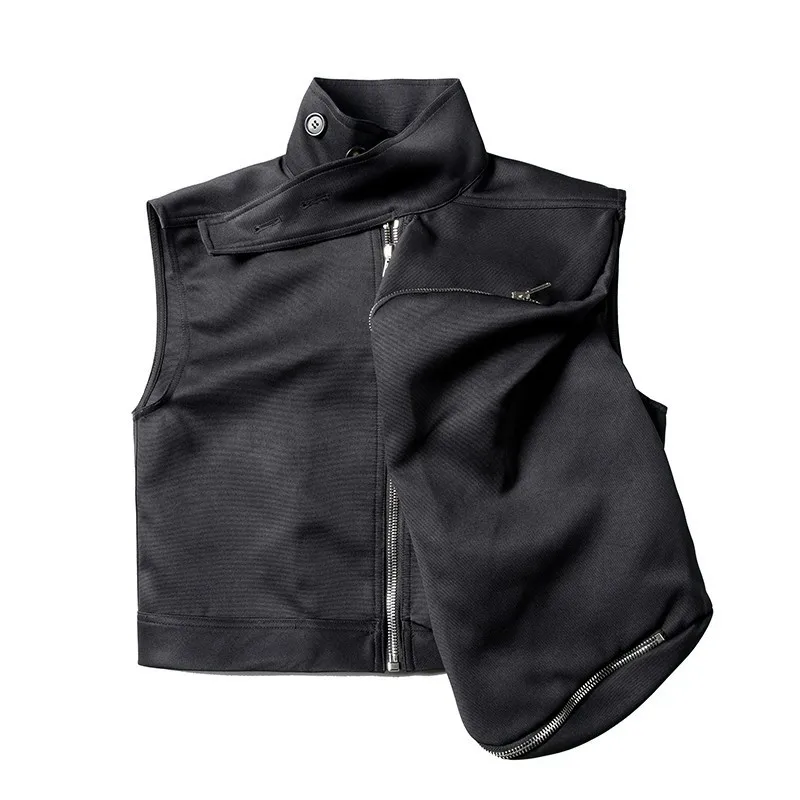 19ss мужской Готический свободный черный жилет новый темно-черный локомотив панк