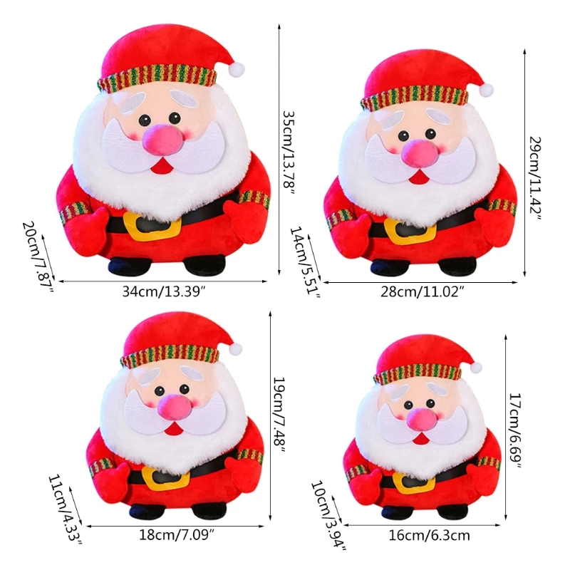 

17/19/29/35cm Mini Santa Claus Plush Doll for House Decoration Christmas Party