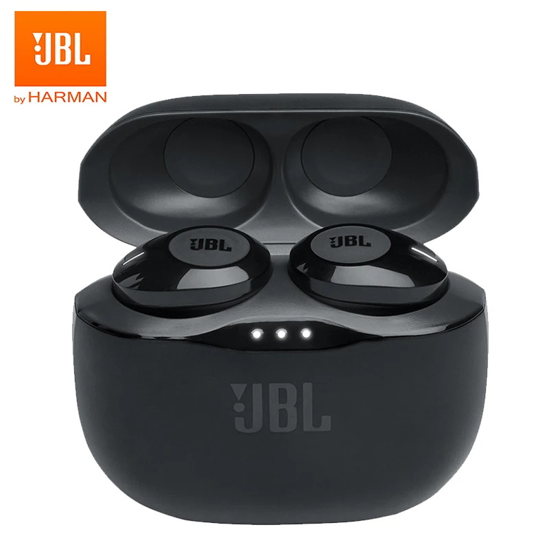 

JBL T120TWS настоящие беспроводные Bluetooth наушники TUNE 120 TWS стереонаушники с басами, наушники, гарнитура с микрофоном и зарядным чехлом