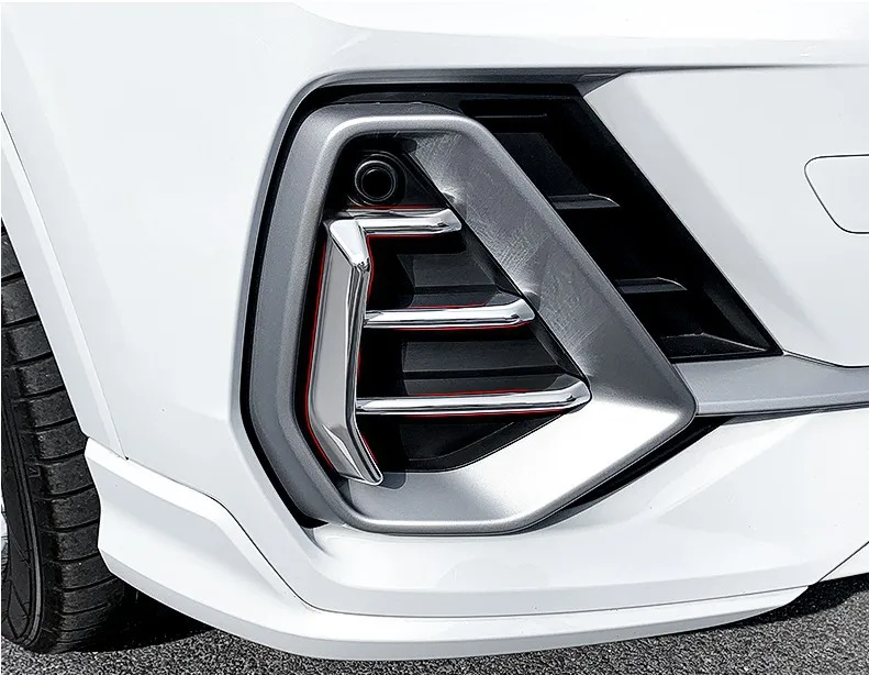 

Подходит для Audi 2019 Новинка Q3 рамка для передней противотуманной фары крышка противотуманной фары яркая полоса Накладка для украшения корпу...