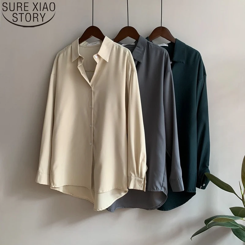 

Causal Long Shirt Women Loose Clothing Autumn Temperament Long Sleeve Button Shirt Cotton Women Tops 2022 New Blusas Mujer 16298