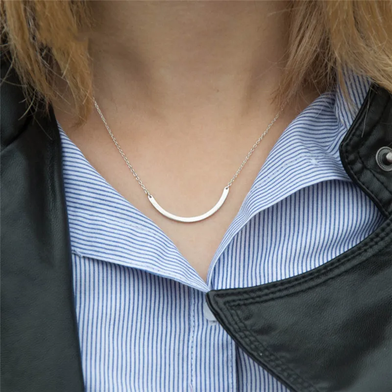 Ожерелья CC из чистого серебра 925 пробы для женщин минималистичный чокер в форме