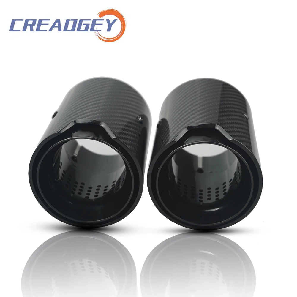 

1 Piece M Performance glossy Black stainless steel Carbon Fiber Exhaut Tip Muffler For BMW F87/F80/F82/F83 M2 M3 M4 Series