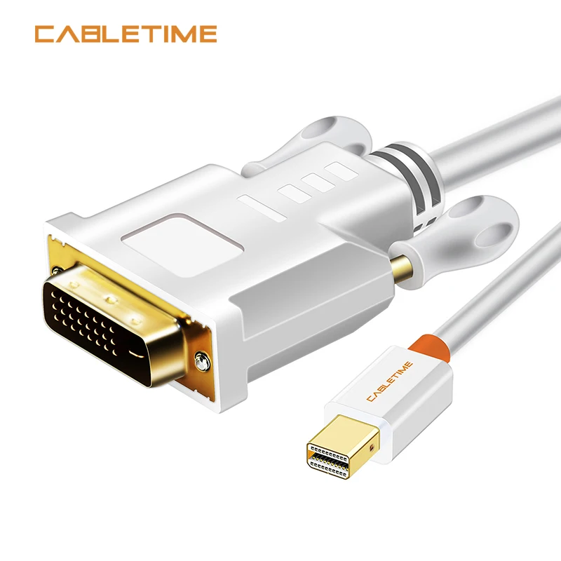 Кабельный конвертер Thunderbolt Mini Displayport DP в DVI адаптер для ноутбука MacBook Pro AiMini