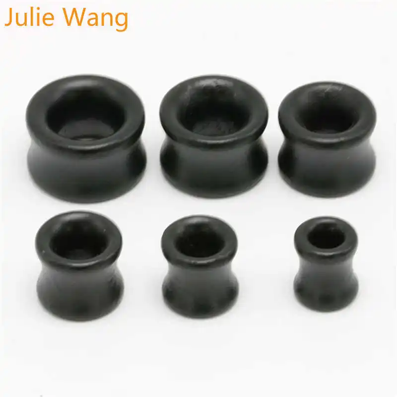 Julie Wang 8 20 мм черные коричневые деревянные заглушки для пирсинга Гибкий Туннель