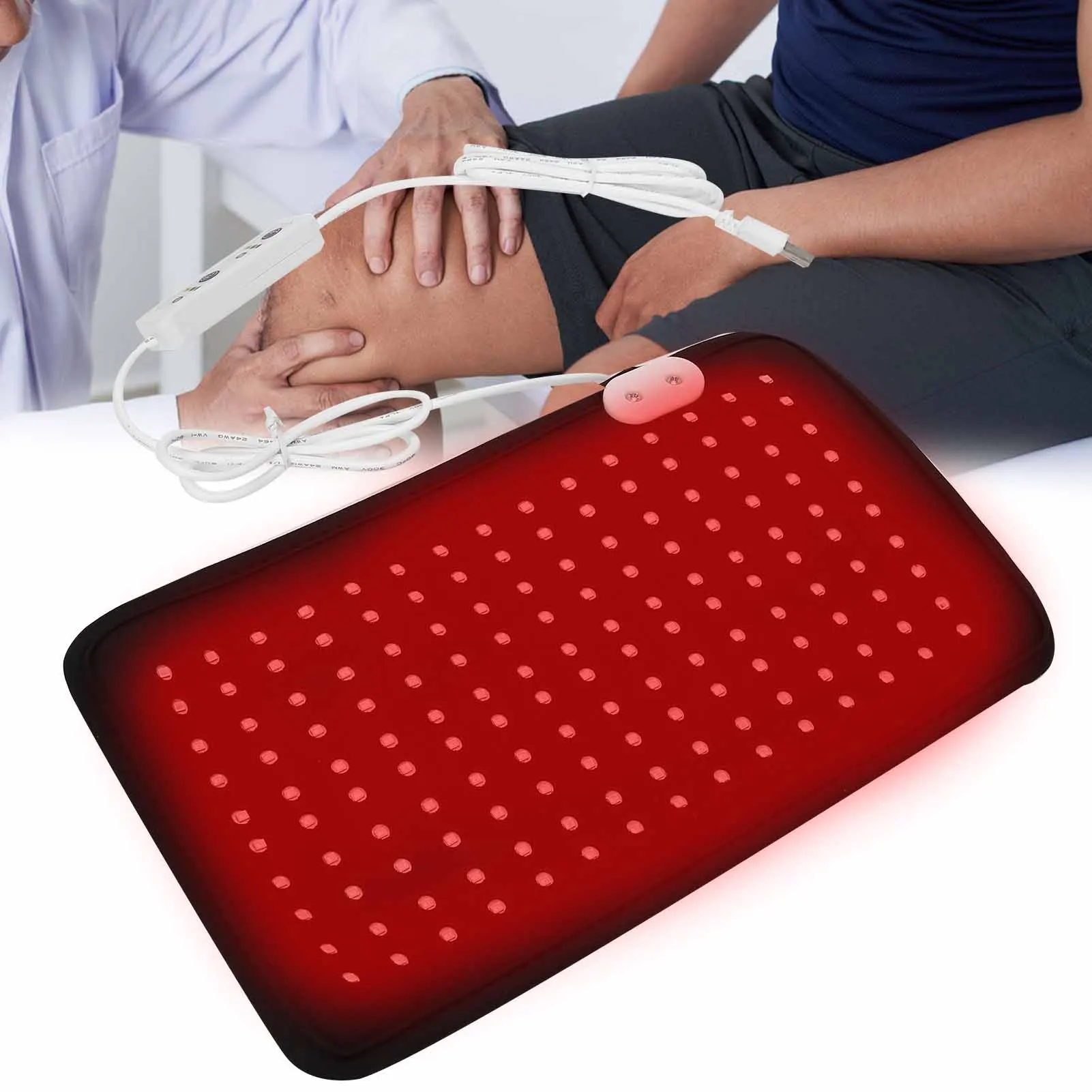 Jual Alat Terapi Lampu Merah Lutut Bantalan Pemanas Inframerah Dekat Penghilang Rasa Sakit Untuk Perawatan Kaki Arthritis Pijat Kesehatan Perlindungan Hangat