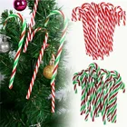 2010 шт. рождественские акриловые конфеты, костыли, красные, Зеленые Подвески для рождественской елки, украшения, Детская фотография