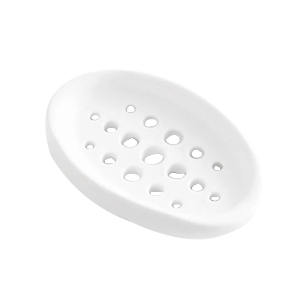 

Soap Holder Tray with Drain Holes Bathroom Kitchen Soap Clean Sponge Silicone Drainer Dish