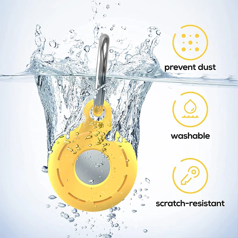 

Защитный чехол для Apple Airtag Hangable Anti-Lost Keychain Locator Tracker Portable Liquid Silicone Hook For airтеги Case