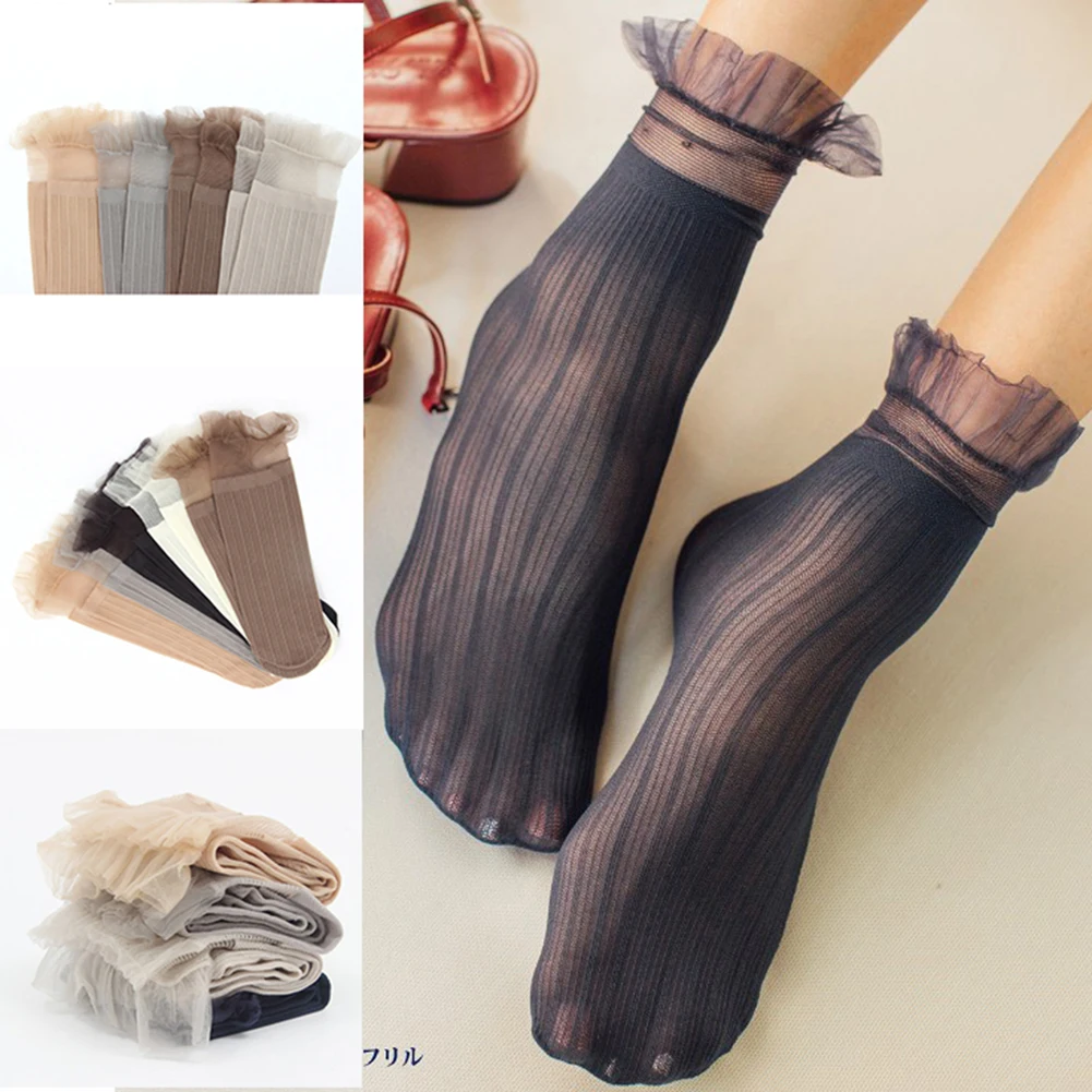 

Woman Socks 1 Pair Spring New Fashion Socks Solid Color Women Soft Cute Long Socks For Women Mesh Thin Socks High Quality