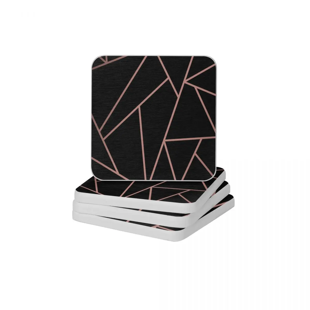 

Black And Copper Geometric Diatom Square Round Coaster Water Absorption Cup Bonsai Mat Soap Toothbrush Pad Wholesale 10x10cm
