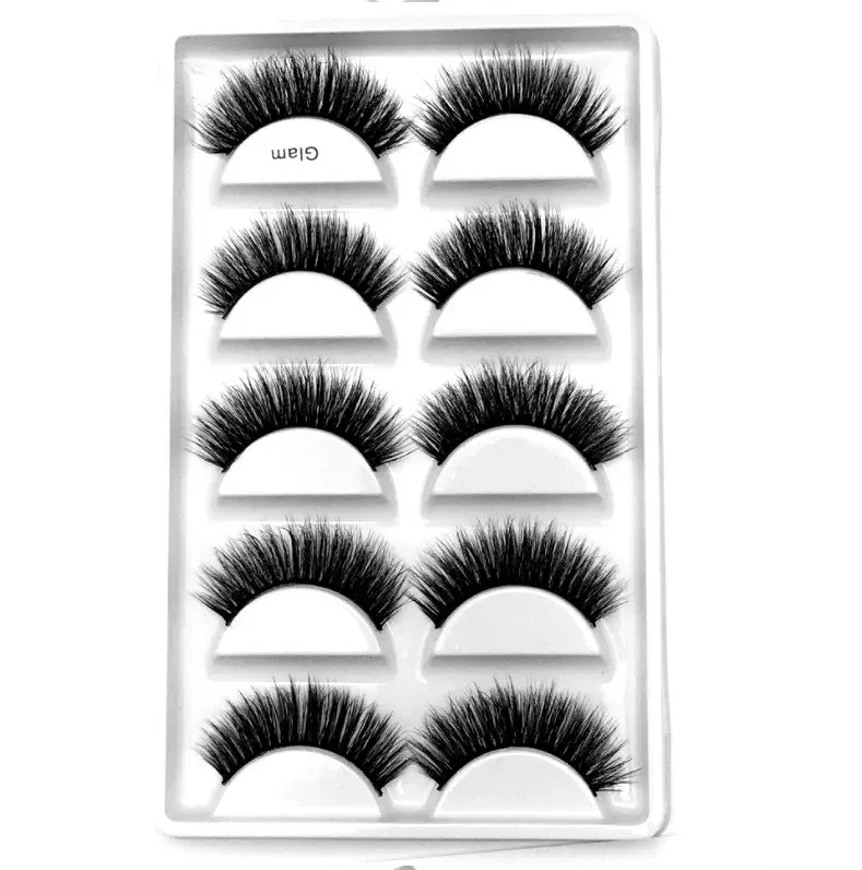 

5 pairs of mink eyelashes 3D natural false eyelashes mink eyelashes false eyelashes extension silk eyelashes Glam