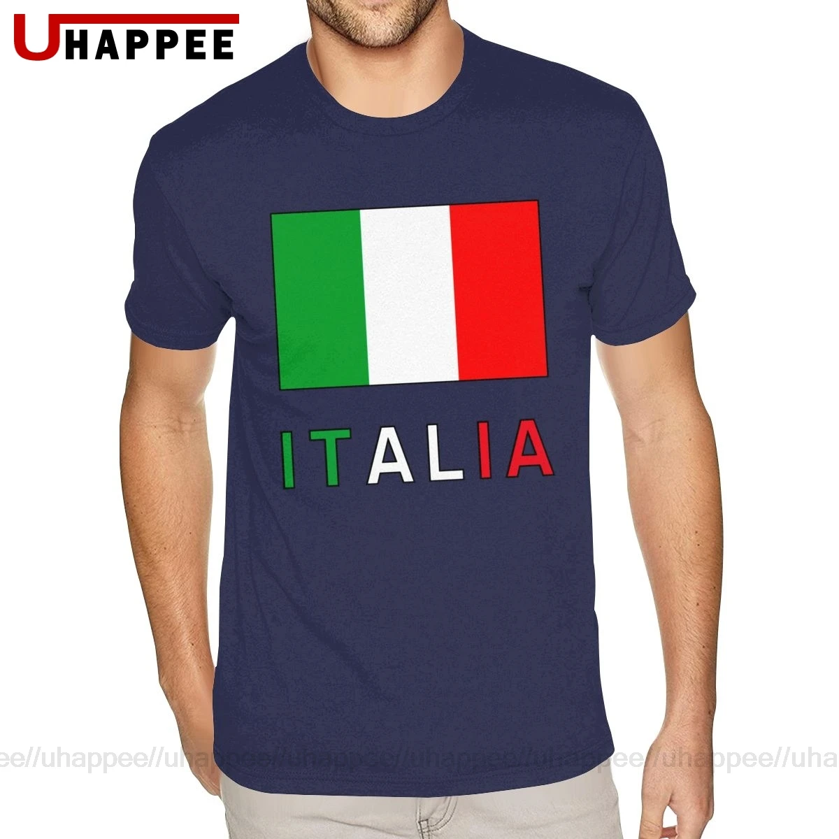 Дешевая футболка с рисунком итальянского флага Italia Мужская Персонализированная