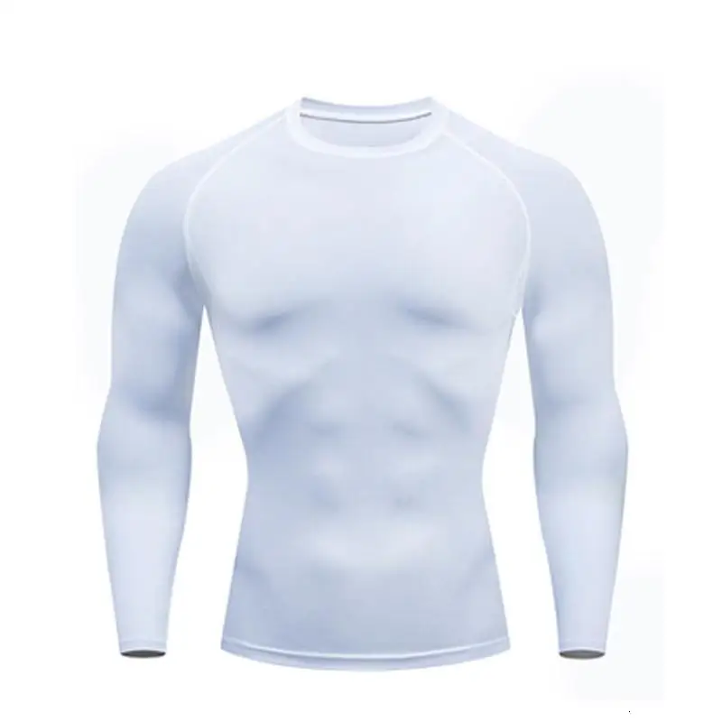 shirts Новые зимние мужские комплекты термобелья Эластичный компрессионный комплект кальсоны для мужчин термо спортивные костюмы полный мужской спортивный костюм S-4XL - Цвет: shirts
