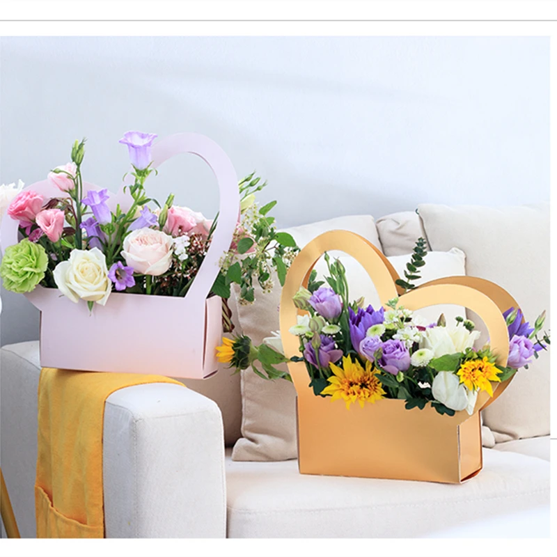 Роскошная Цветочная коробка в форме сердца толстая картонная подарочная