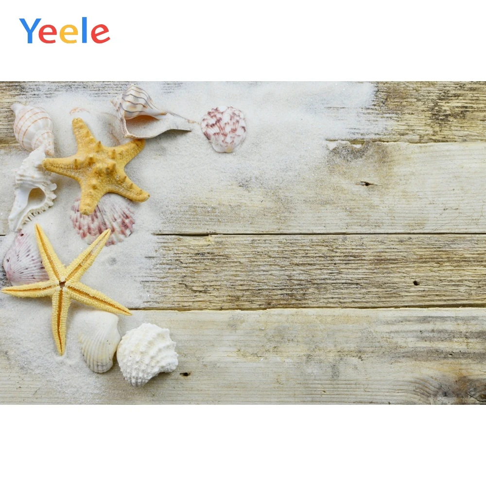 Виниловый Фотофон Yeele деревянная доска летняя Морская звезда ребенок домашний
