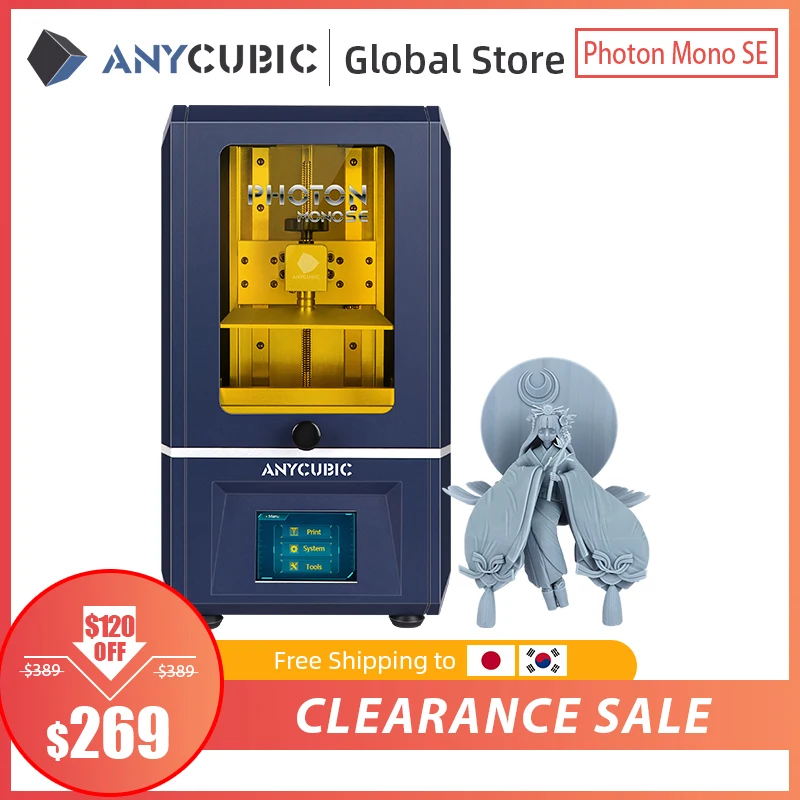 3d принтер diy kit электроника Anycubic Photon Mono SE печать для смолы модель 2k экран быстрой