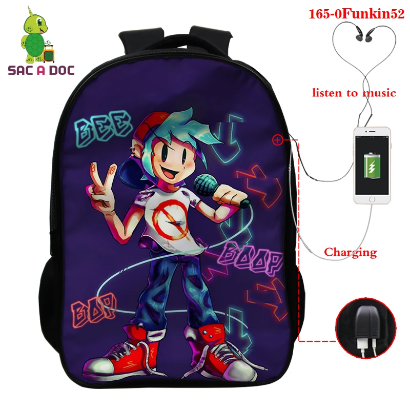 

Школьный 3D рюкзак для девочек, милый ранец с Usb-разъемом для книг и пятничной вечеринки, школьные рюкзаки для девочек