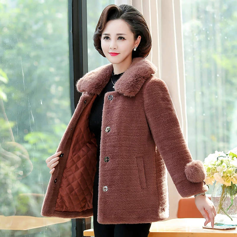 2023New Winter Mink Velvet Coat, Short Thick, Warm Woolen Cloth, Children's Autumn And Winter Plus Cotton Fashion Coat Full
