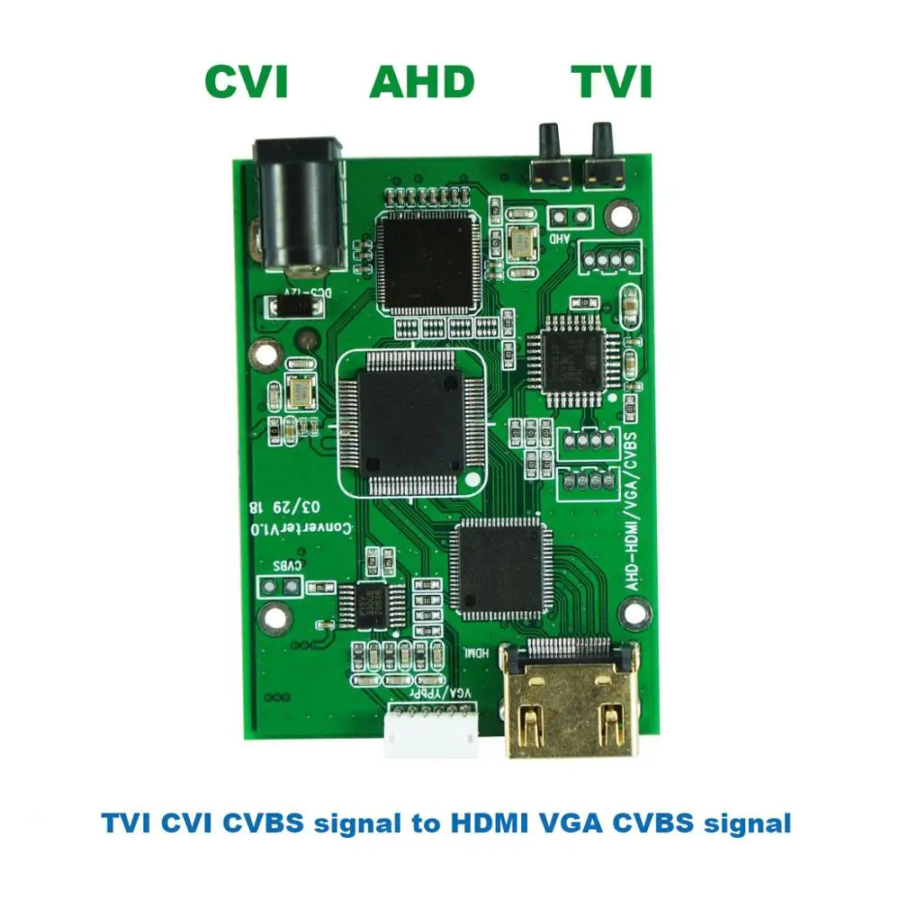 A2H 5pcs 4-in-1 HD Video Signal Convertor Board AHD TVI CVI CVBS signal to HDMI VGA CVBS signal convertor board