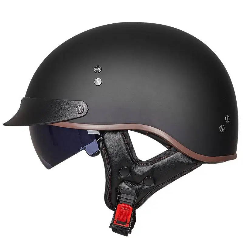 

Мотоциклетный шлем Casco Moto унисекс, винтажный шлем для мотогонок с открытым лицом, в стиле ретро, сертификация DOT