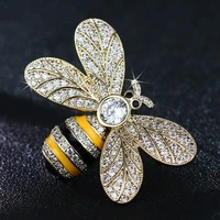 delicate bee brooch pins vintage zirconia jewlery for women men suit shirts elegant brooches gifts dedsign cloth accessories