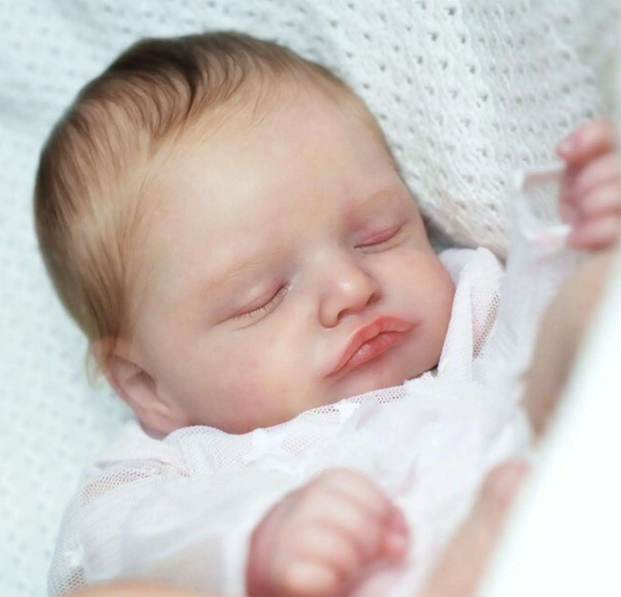 

18" Bebe Reborn Doll Kits Vinyl Baby Newborn Rosalie With Cloth Body Unpainted Parts DIY Blank Accessories De Boneca Acessórios