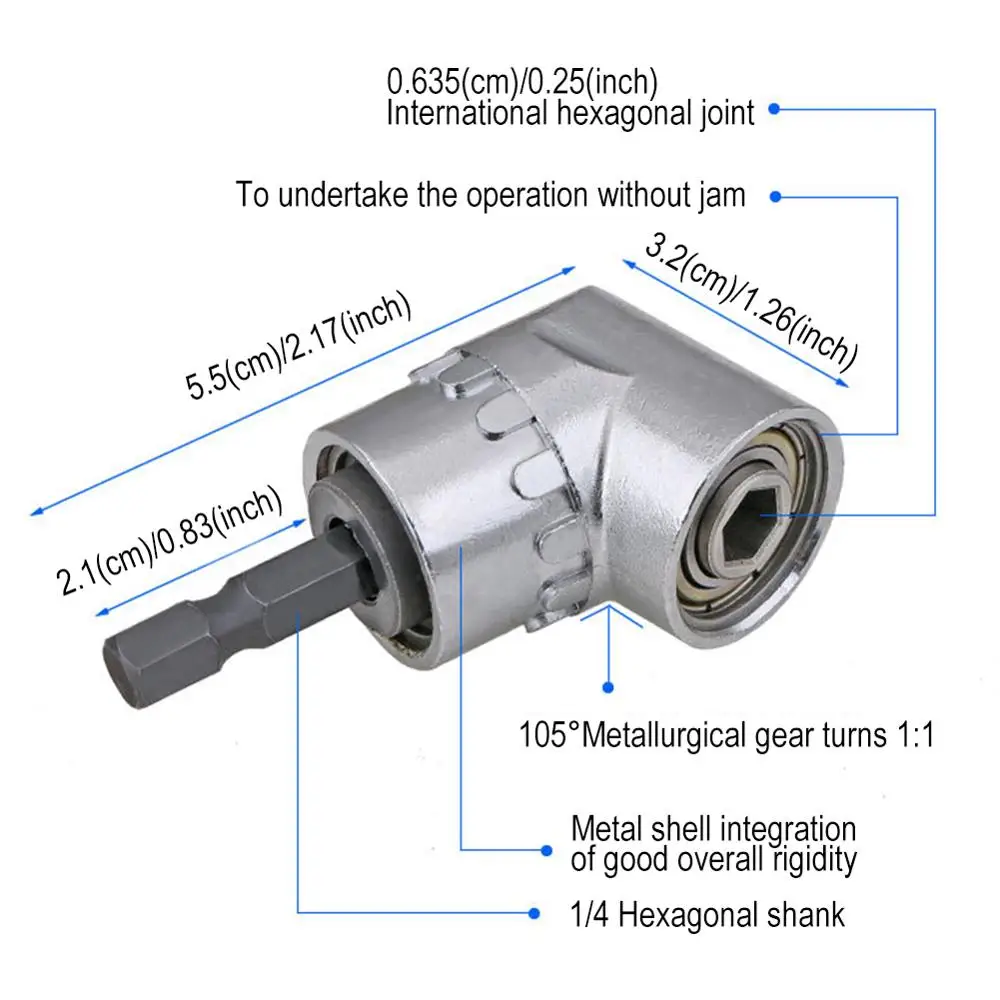 105 градусов угол расширения 1/4 дюймовые шестигранные сверла по металлу отвертка