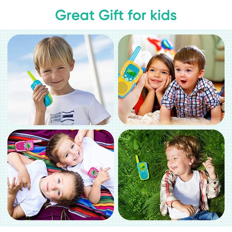 3 pcs walkie talkies for kids 3 km range indoor outdoor activity stem toys birthday gifts for boys and girls free global shipping
