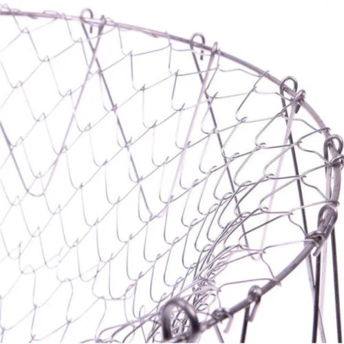 

Multifunctional foldable steam rinsing strain frying French basket chef drainage basket magic net basket filter net kitchenware